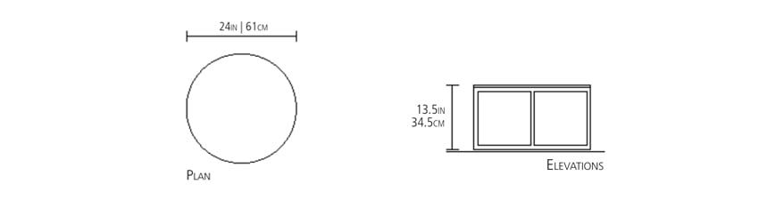 The Nimbus Round Coffee Table has a simple and unified design.