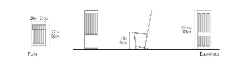 These are the Eugene Stoltzfus Furniture measurements for their Pinwheel Chair