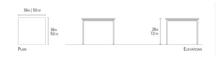 These are the measurements for the Spider Table from Eugene Stoltzfus